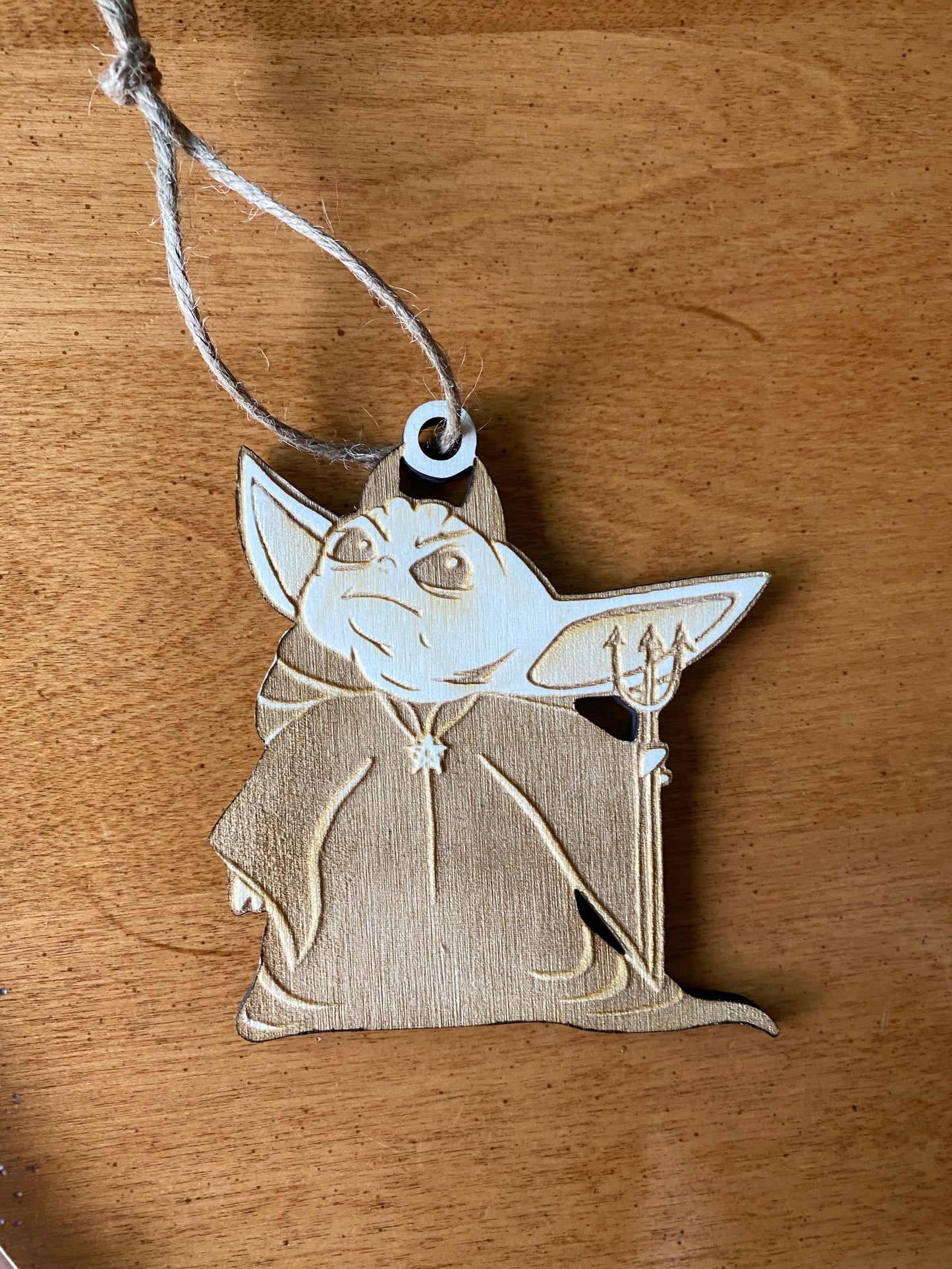 The evil child - super cute wood ornament - created by artist Penny slice