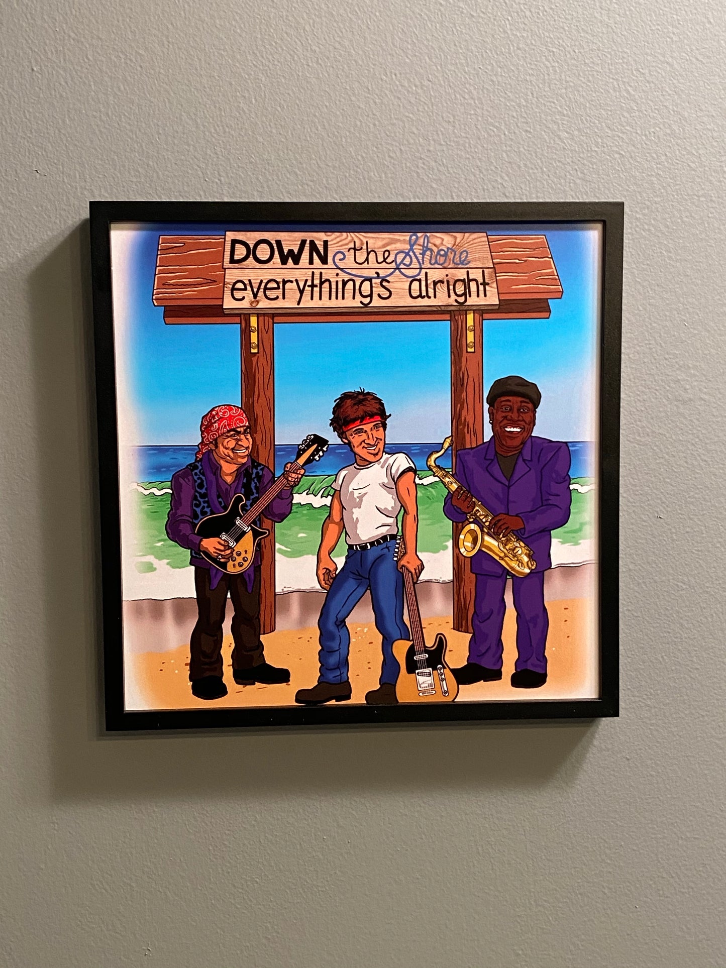 Bruce Springsteen Down the Shore everything’s alright 8x8 print - E street band
