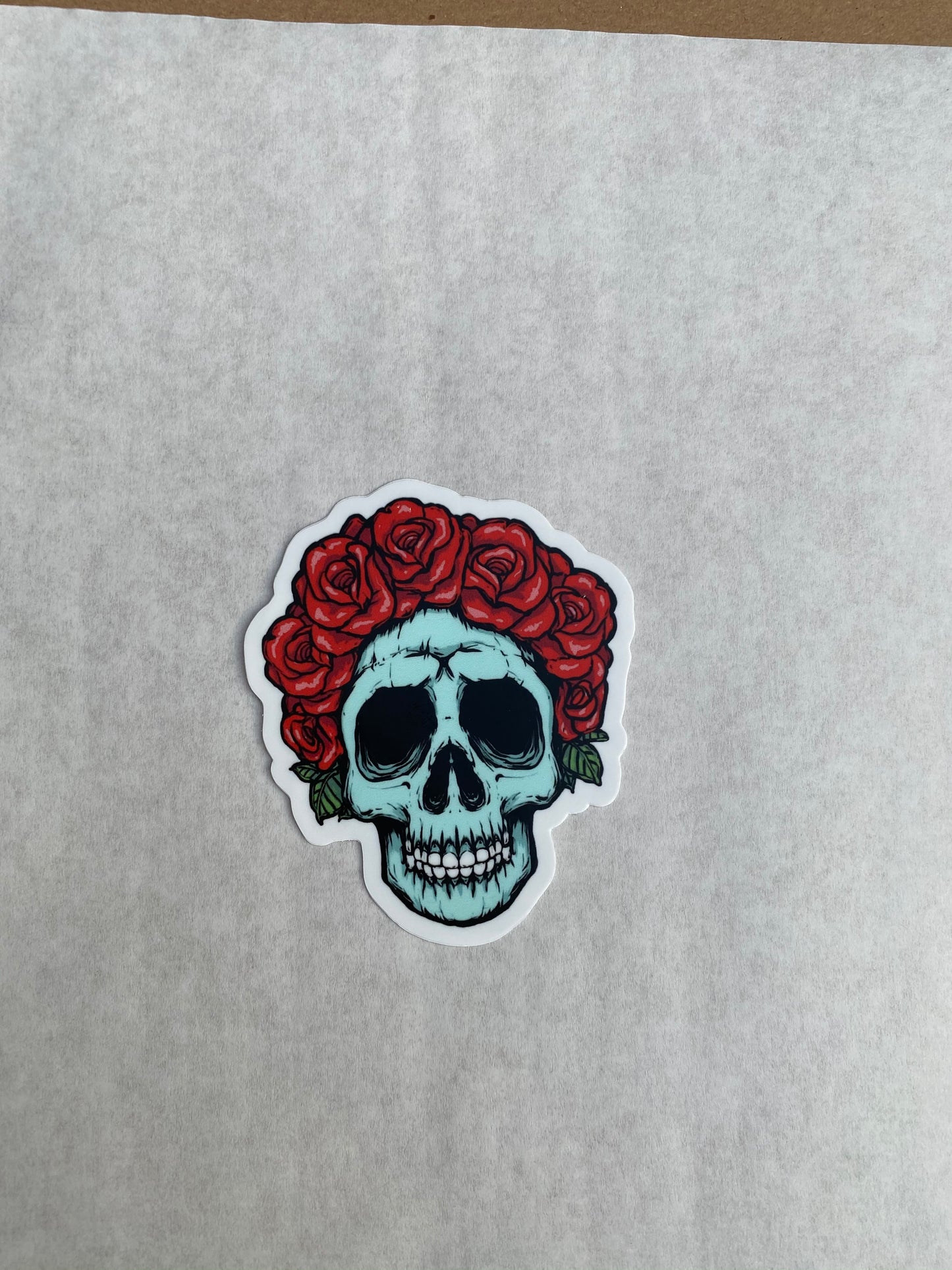 Skulls and Roses sticker - skull art