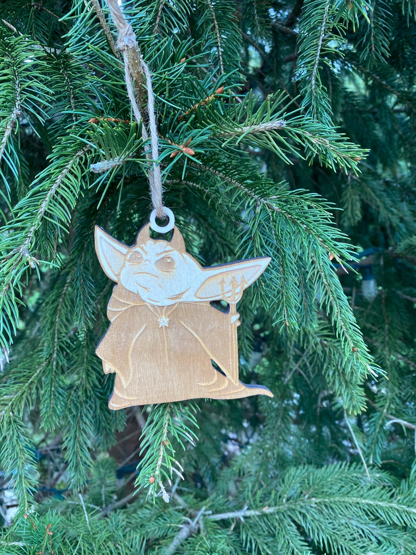 The evil child - super cute wood ornament - created by artist Penny slice