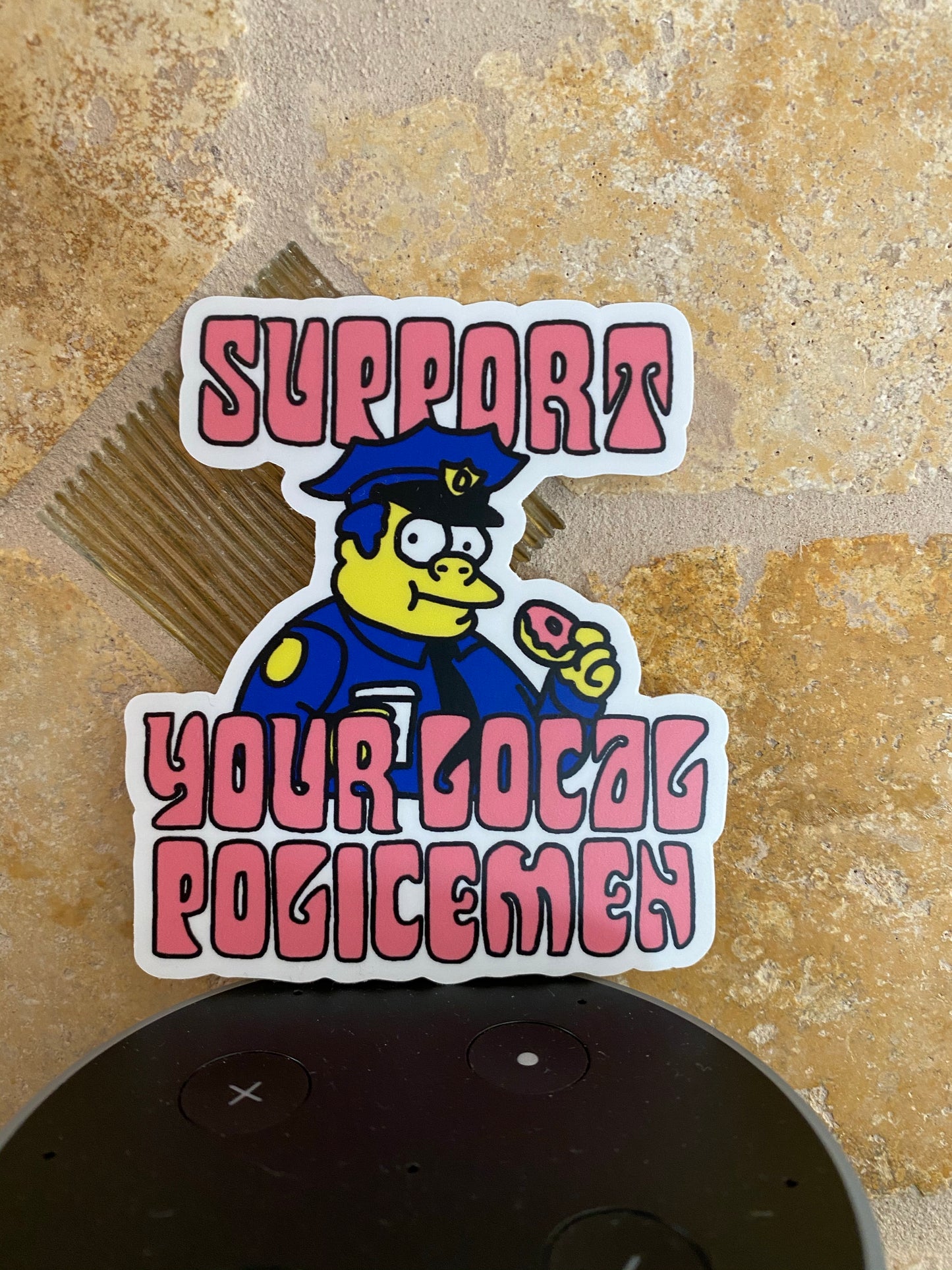 Support your local police officer sticker - blue lives matter FOP thank you