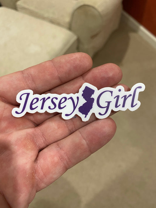 Jersey girl sticker purple - don’t mess with a jersey girl