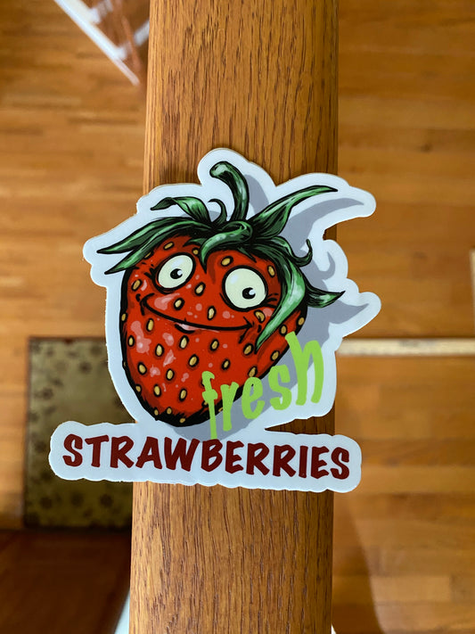 Farm Fresh sticker collection - fresh strawberries sticker