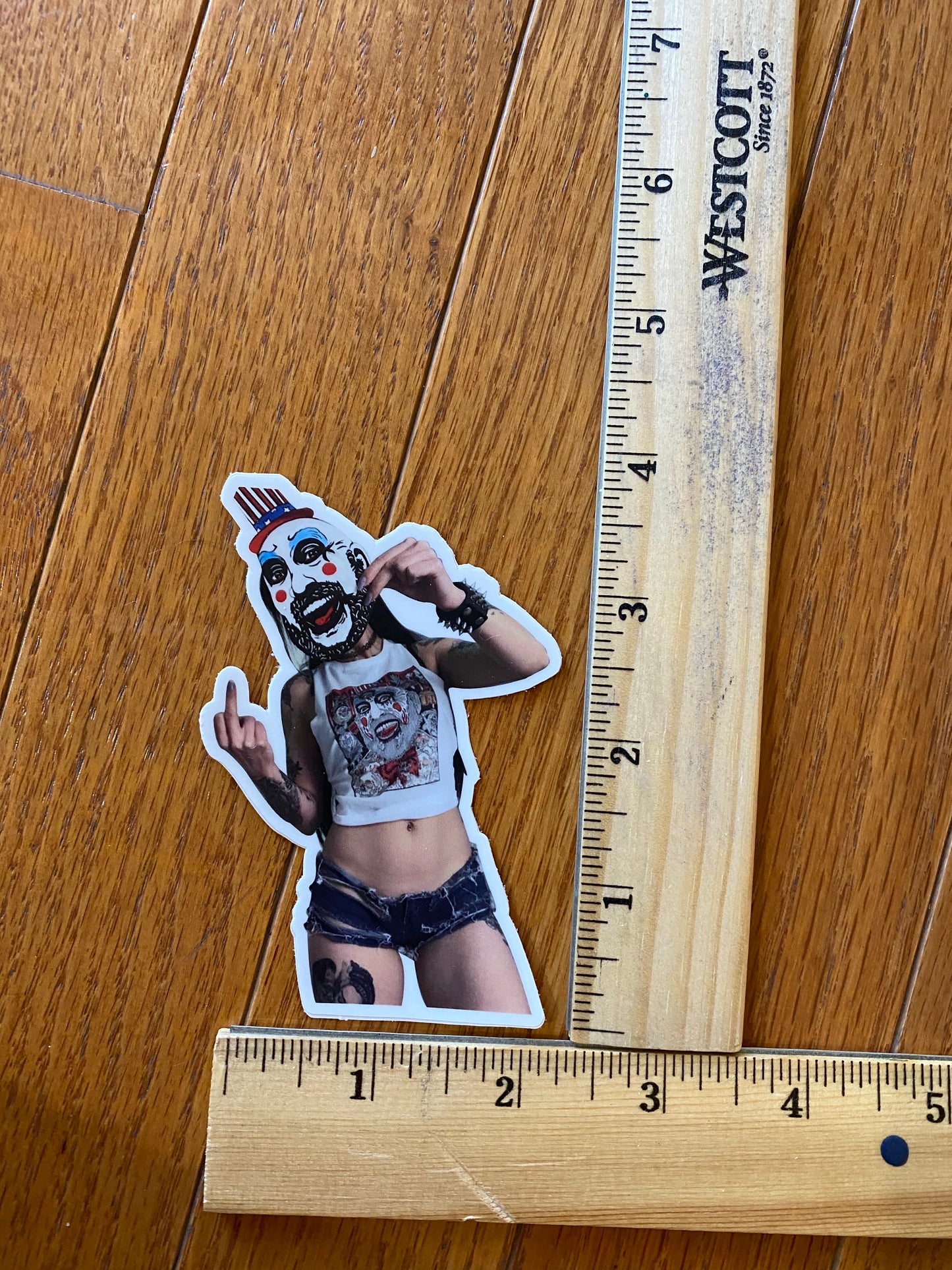 Captain Spaulding Penny Slice Color original fan art sticker - devils rejects 3 from hell tutti fruti