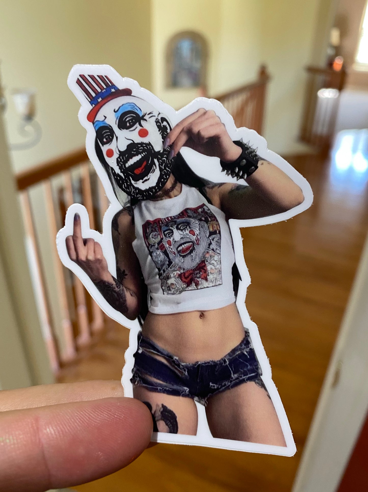 Captain Spaulding Penny Slice Color original fan art sticker - devils rejects 3 from hell tutti fruti