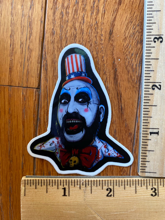 Captain Spaulding original fan art sticker - devils rejects 3 from hell tutti fruti