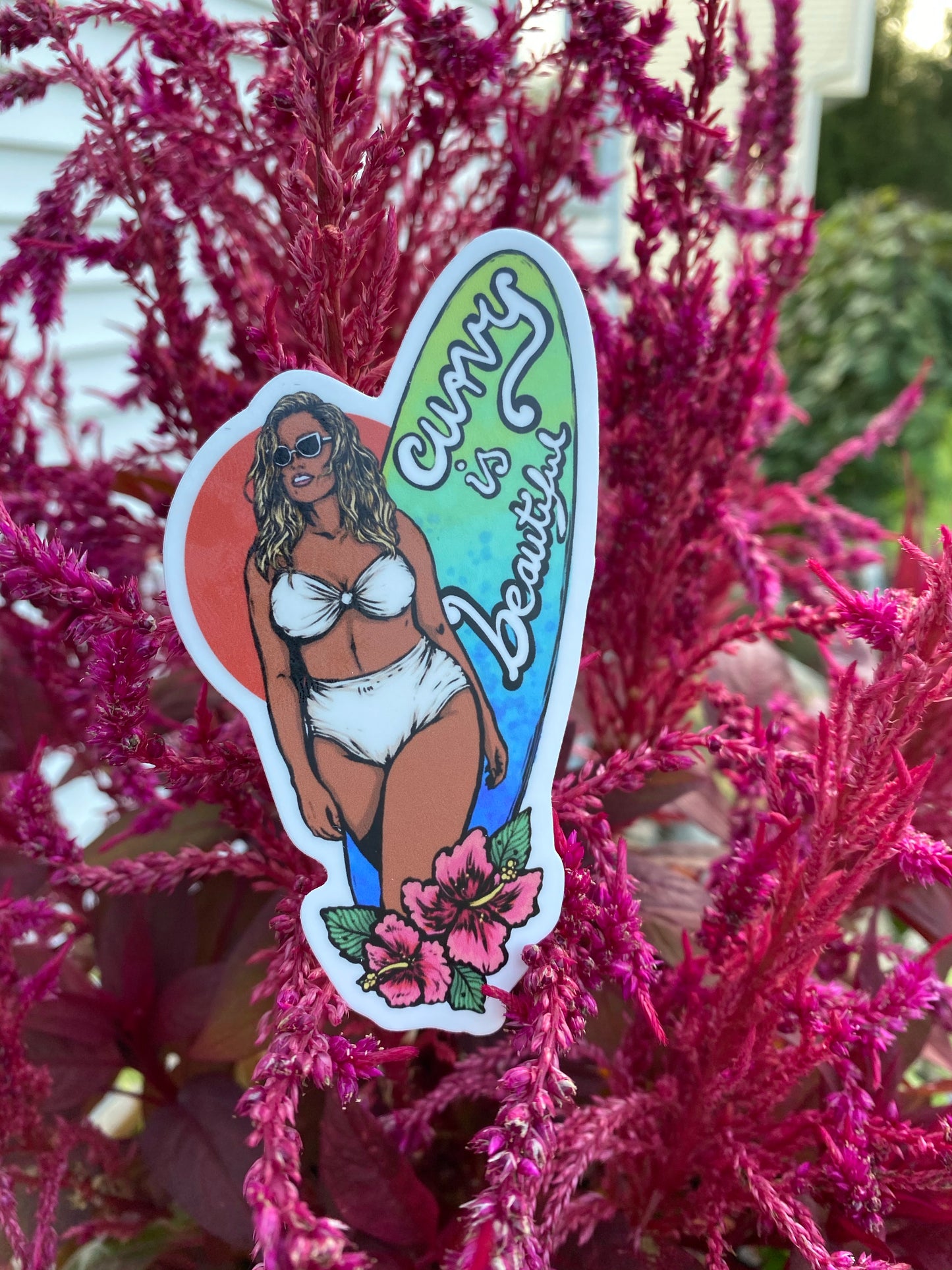 Curvy is beautiful sticker - embrace yourself - thick n curvy sticker