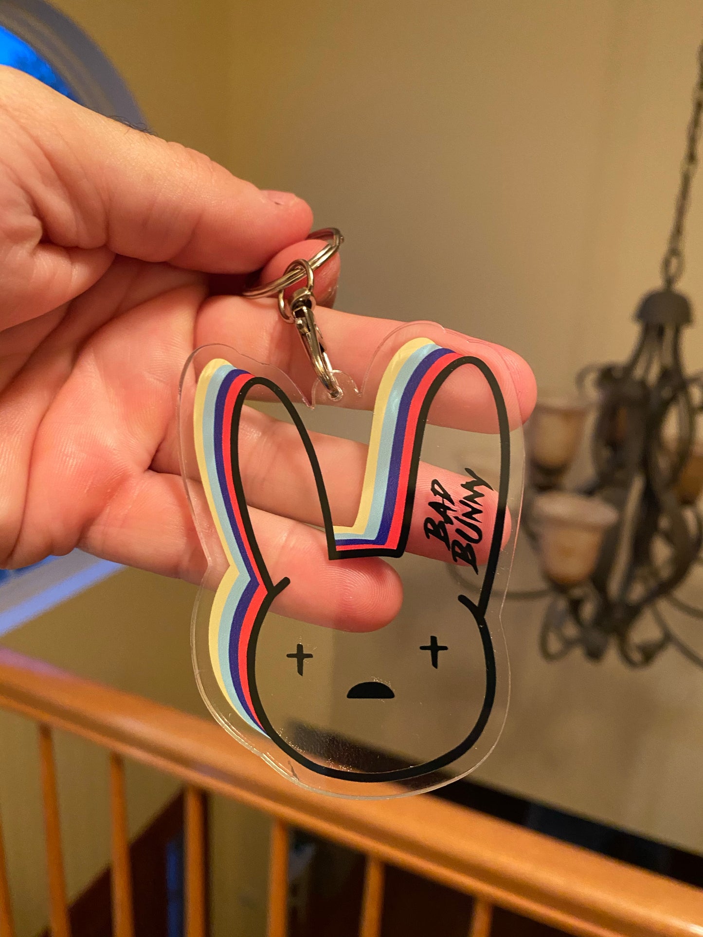 Bad bunny keychain - cute bad bunny keychain and stickers