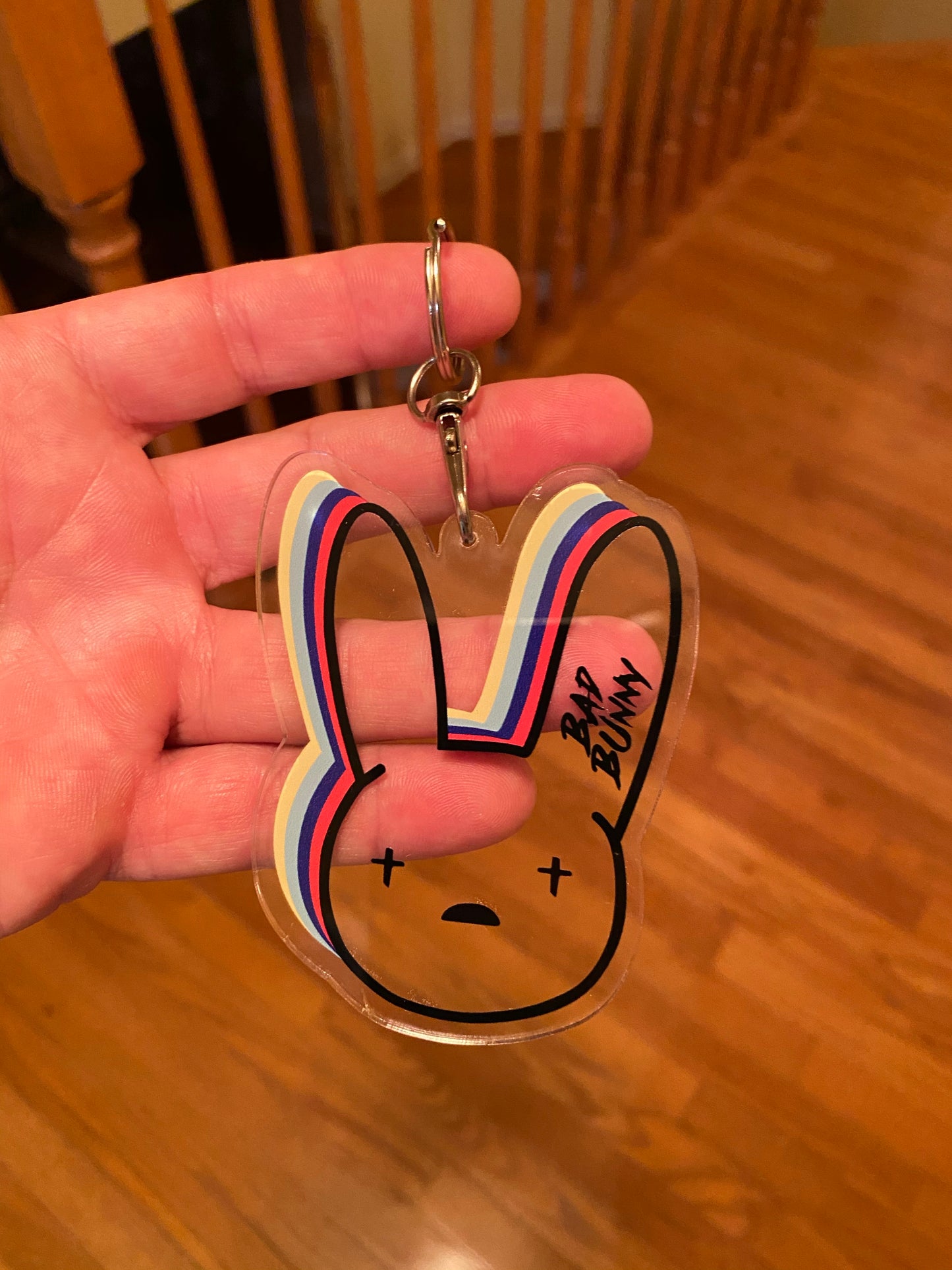 Bad bunny keychain - cute bad bunny keychain and stickers