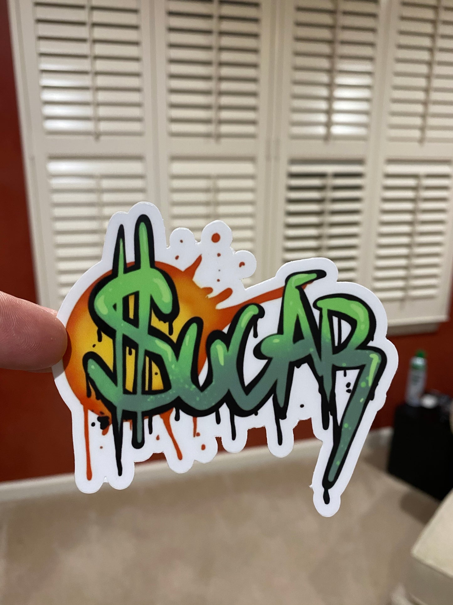 Sugar graffiti $ sticker boardwalk sweets collection - cotton candy sticker