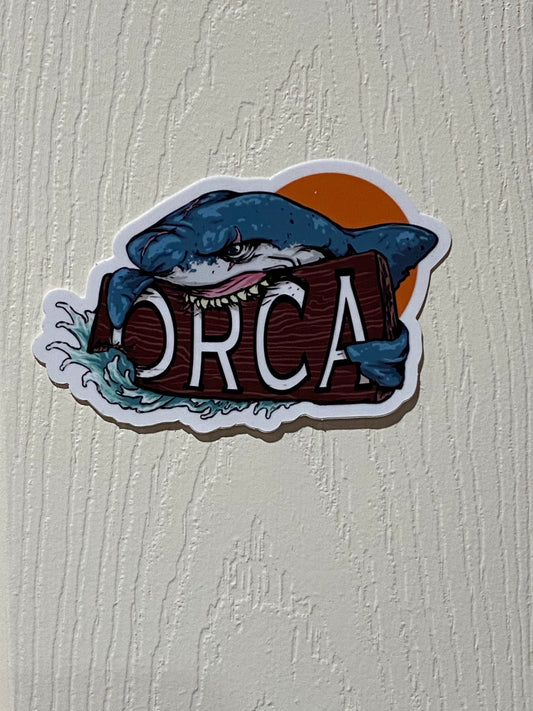 Jaws Orca shark week sticker - Amity island Marty and hooper tribute sticker