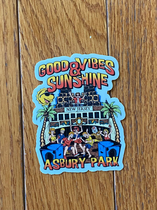 ASBURY PARK good vibes & Sunshine  - tillie sticker