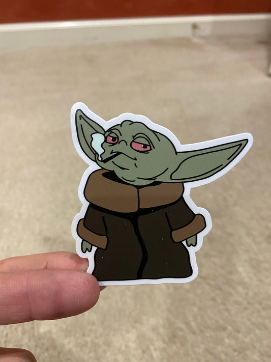 baby yoda sticker the child stickers stoned 420