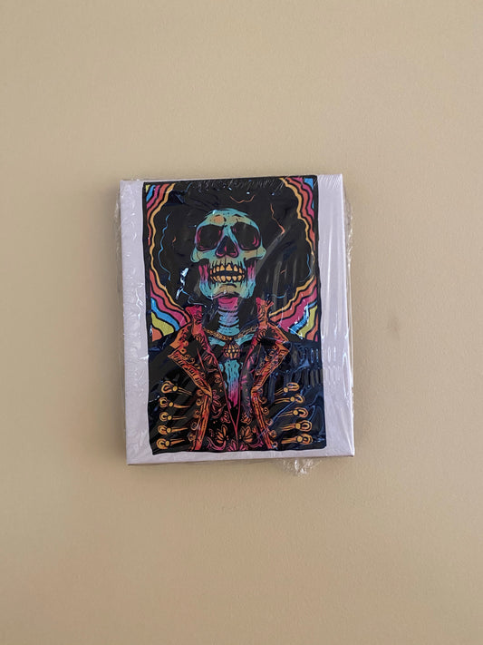 jimi hendrix canvas print skull