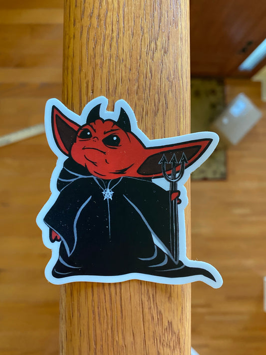 The evil child - super cute rendition sticker - created by artist Penny  slice