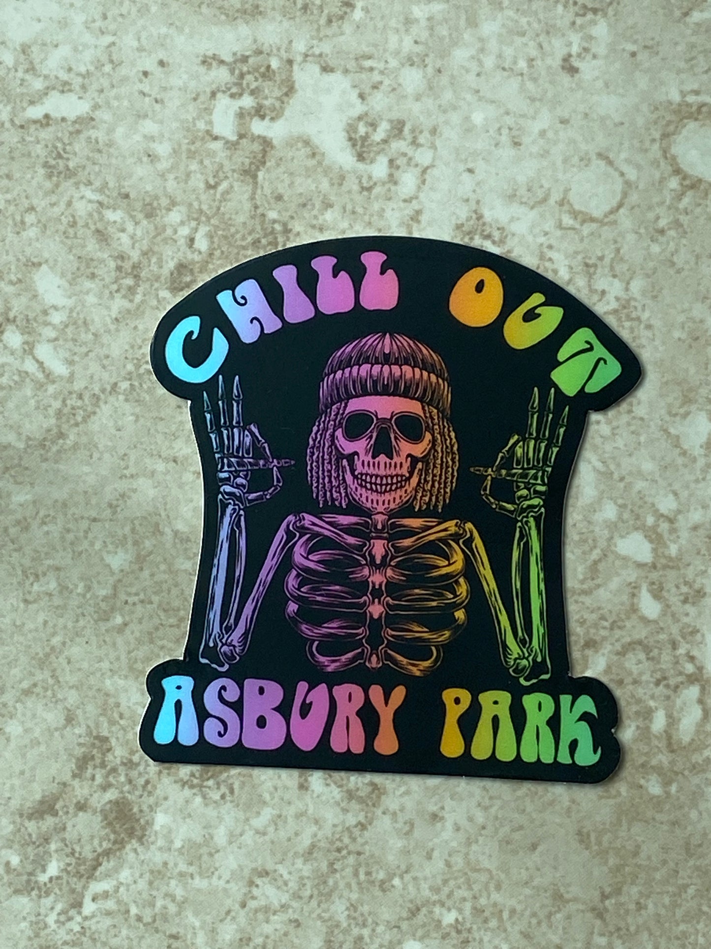 ASBURY PARK Chill out sticker  - Skull sticker