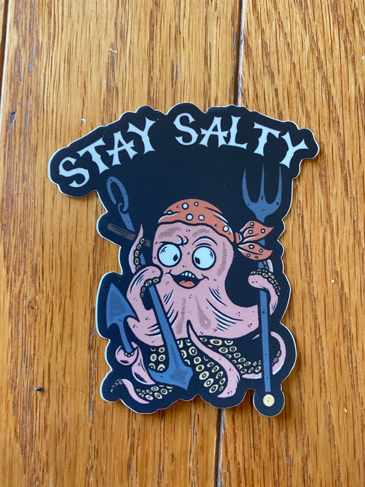 Stay salty - vinyl sticker 3x3 original design - beach summer trending sticker cute