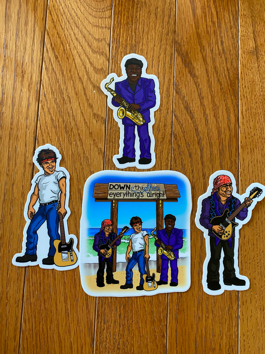 The Boss Bruce Springsteen sticker Bomb pack Down the Shore everything’s alright sticker - E street band