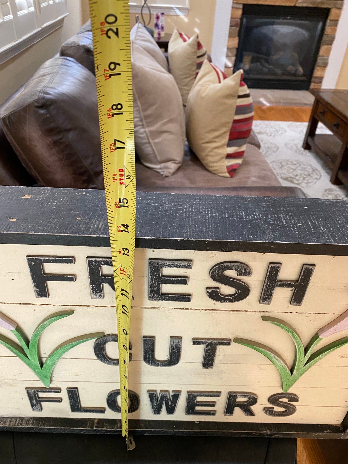 Fresh cut flower sign hide secret items in the back - think spring hidden compartment sign Security