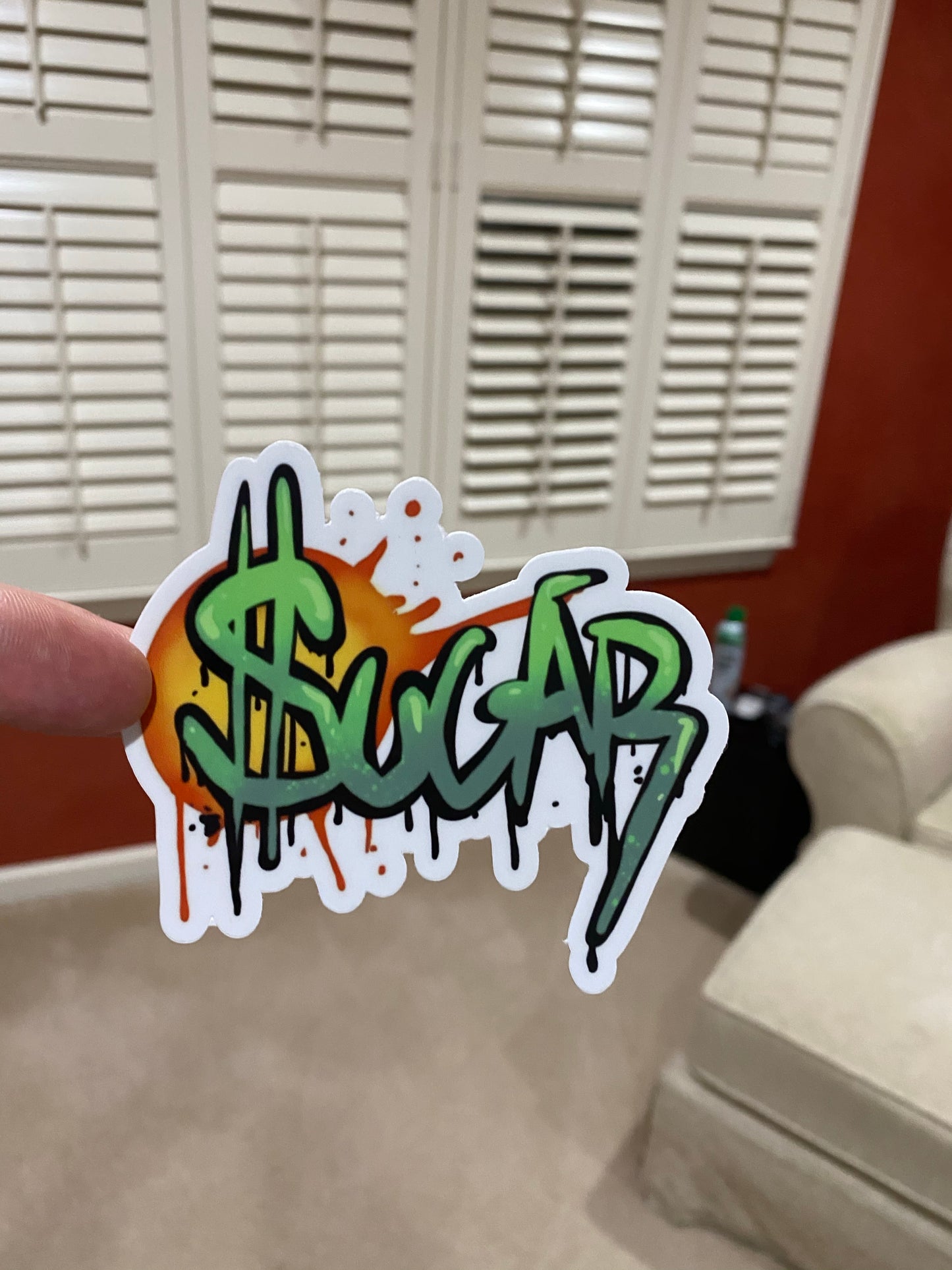 Sugar graffiti $ sticker boardwalk sweets collection - cotton candy sticker