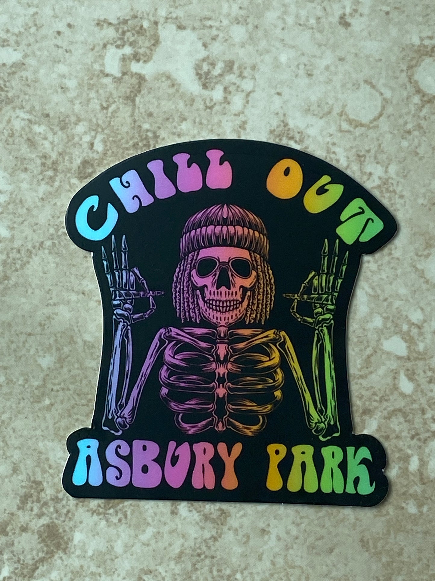 ASBURY PARK Chill out sticker  - Skull sticker