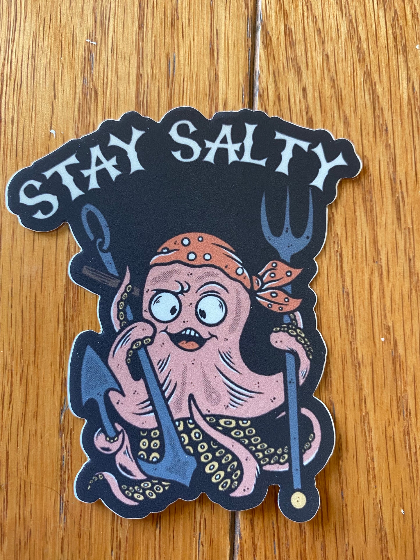 Stay salty - vinyl sticker 3x3 original design - beach summer trending sticker cute