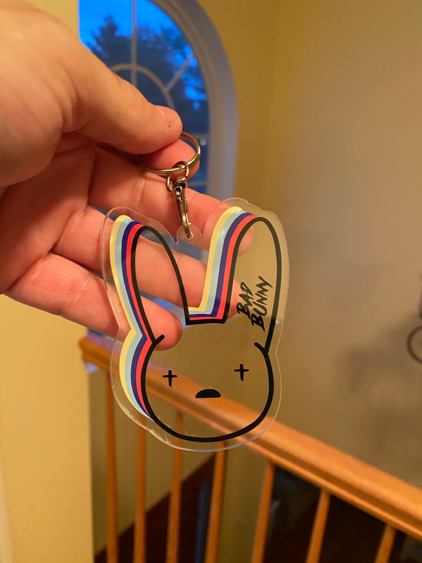 Bad bunny keychain - cute bad bunny keychain and stickers