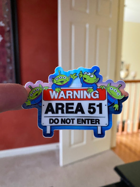 Storm Area 51 - Green alien crane - little green alien the claw sticker