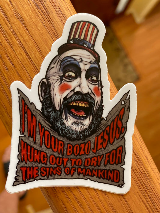 Captain Spaulding original fan art sticker - devils rejects 3 from hell tutti fruti