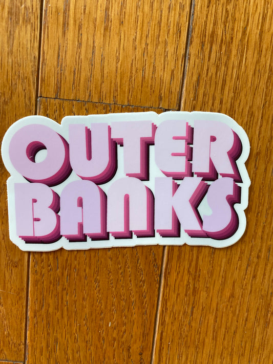 Outer Banks Pink  sticker  John B JJ Pope Kiara Sarah OBX