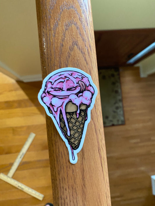 Ice cream pink cute sticker ice cream farm fresh