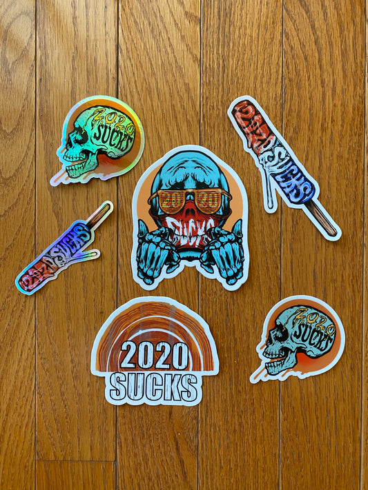 2020 Sucks sticker Bomb pack - skull sticker - skull sticker 2020 what a year