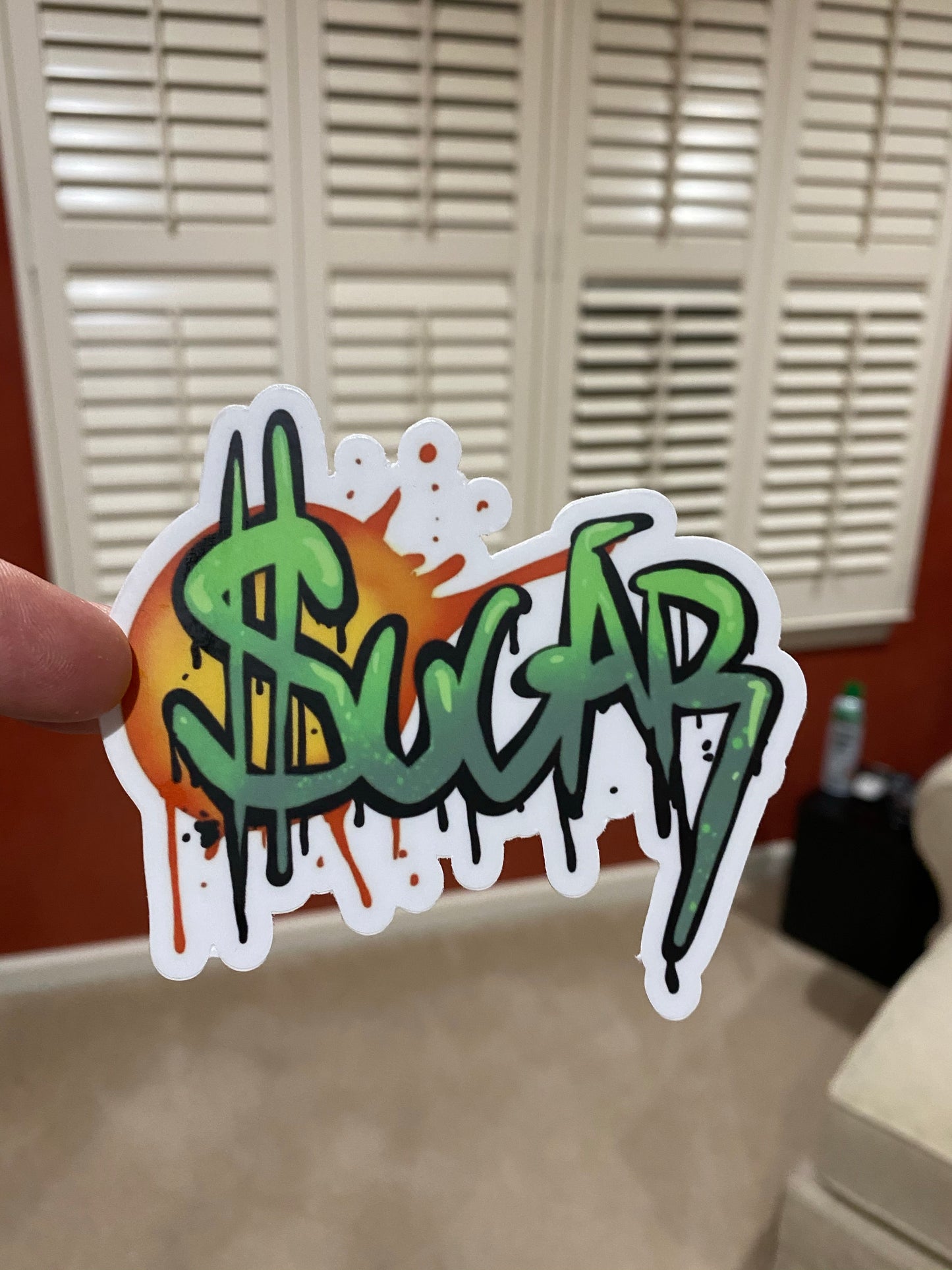 Sugar graffiti $ sticker boardwalk sweets collection - cotton candy sticker