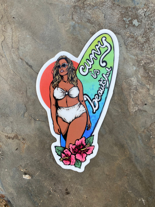 curvy is beautiful sticker 