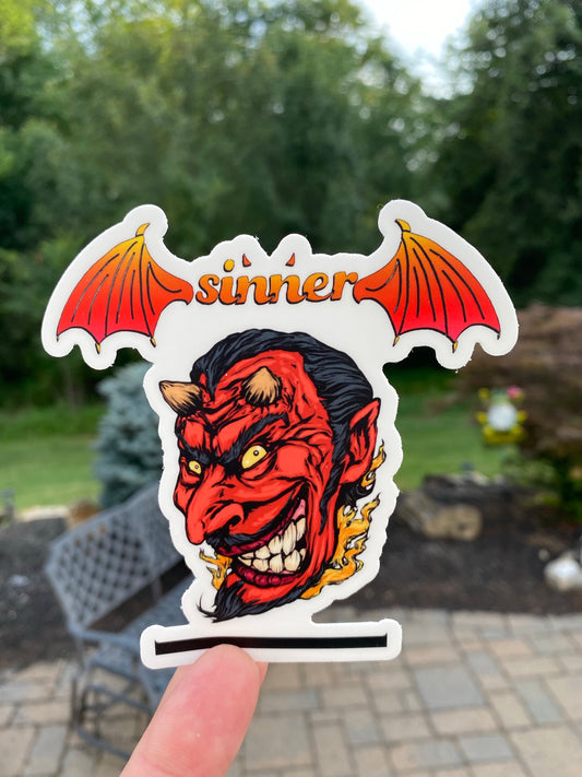 Devil sinner wings  sticker - not today satan