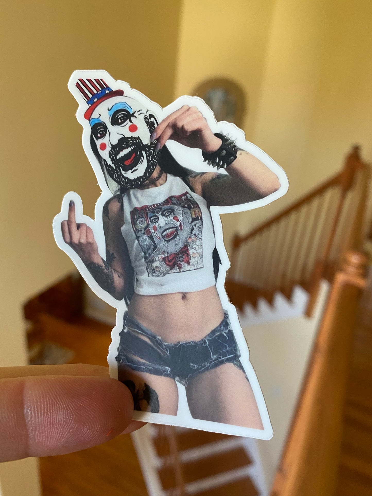 Captain Spaulding Penny Slice Color original fan art sticker - devils rejects 3 from hell tutti fruti