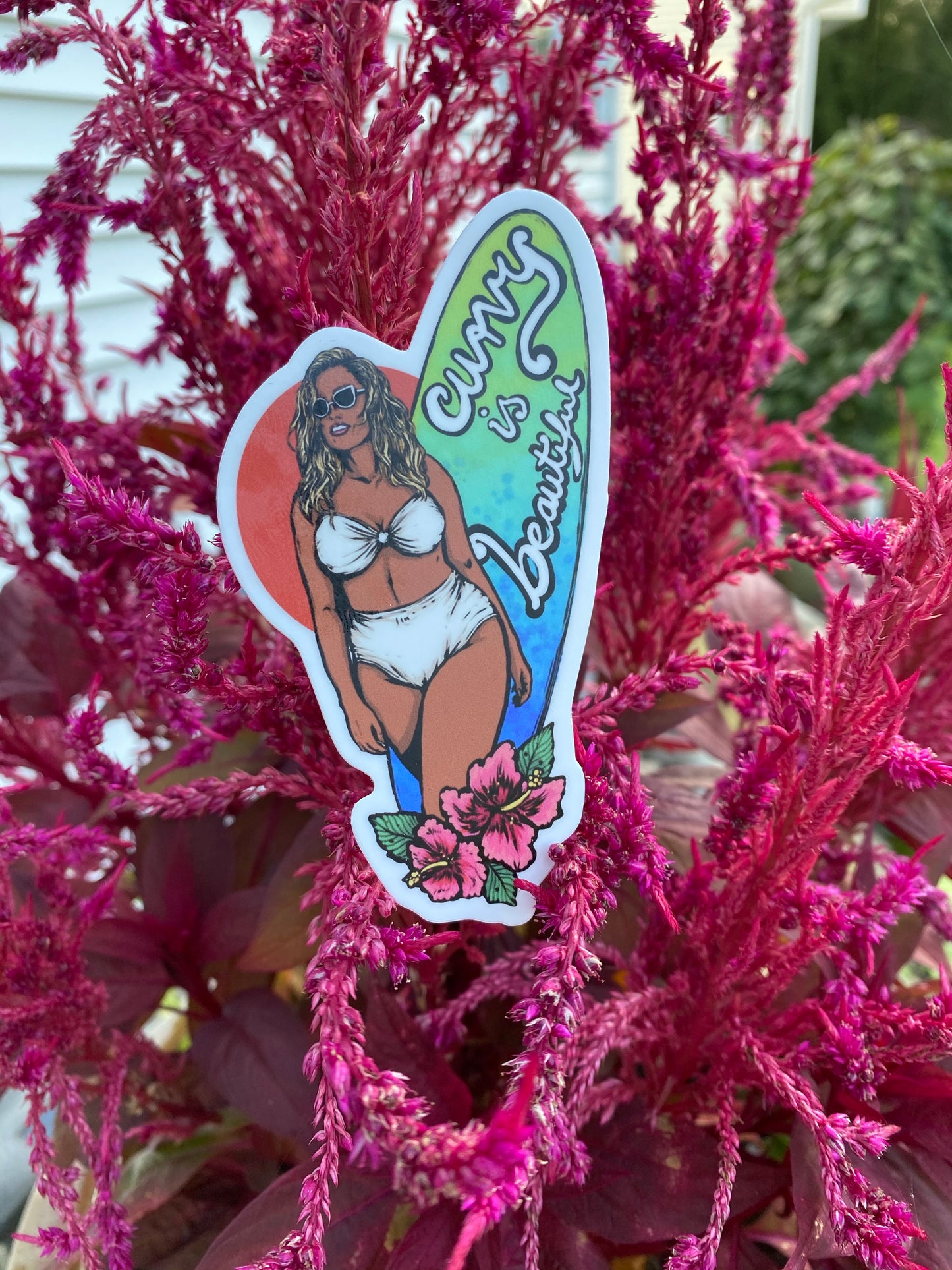 Curvy is beautiful sticker - embrace yourself - thick n curvy sticker