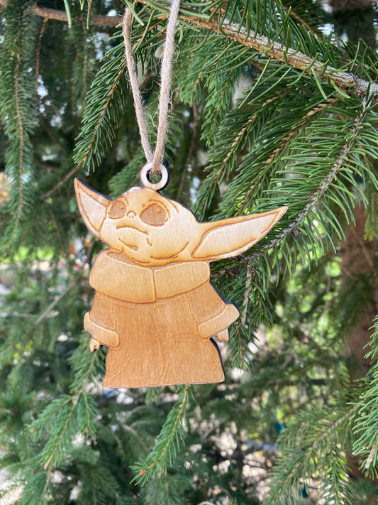 The child - super cute wood ornament - baby