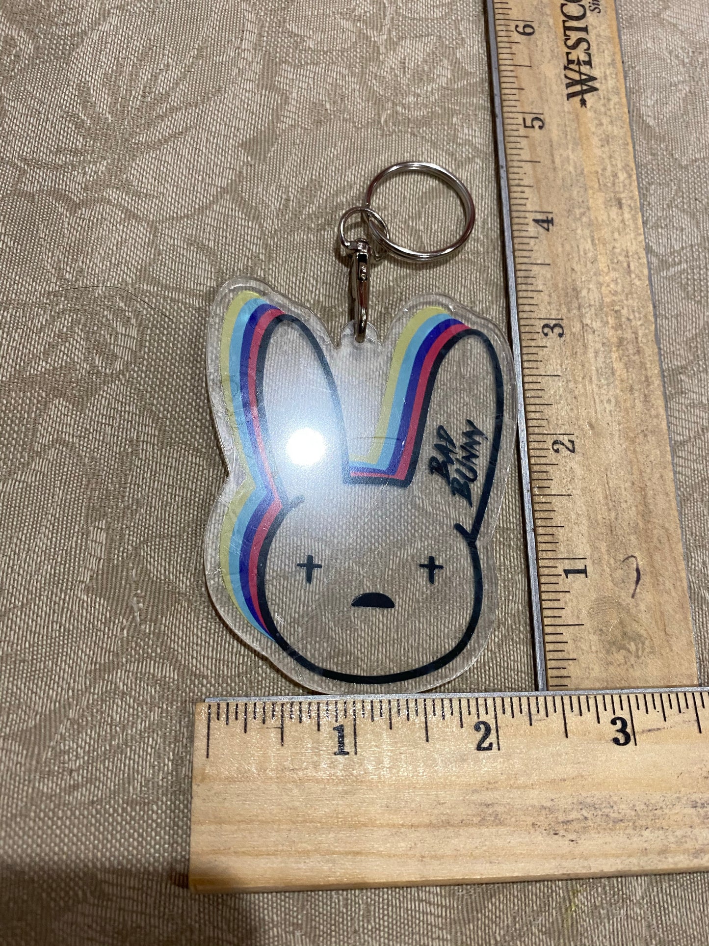 Bad bunny keychain - cute bad bunny keychain and stickers