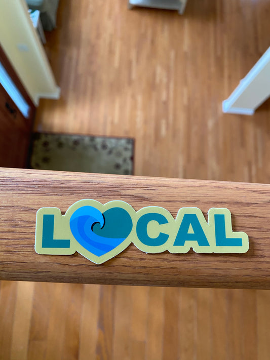 Local surf wave sticker - surf local local shop local