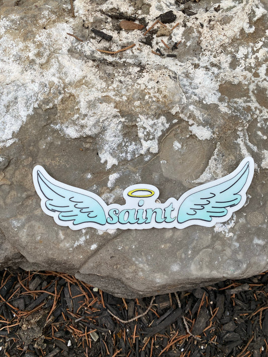 Saint angel wings sticker - cute  saint wings sticker