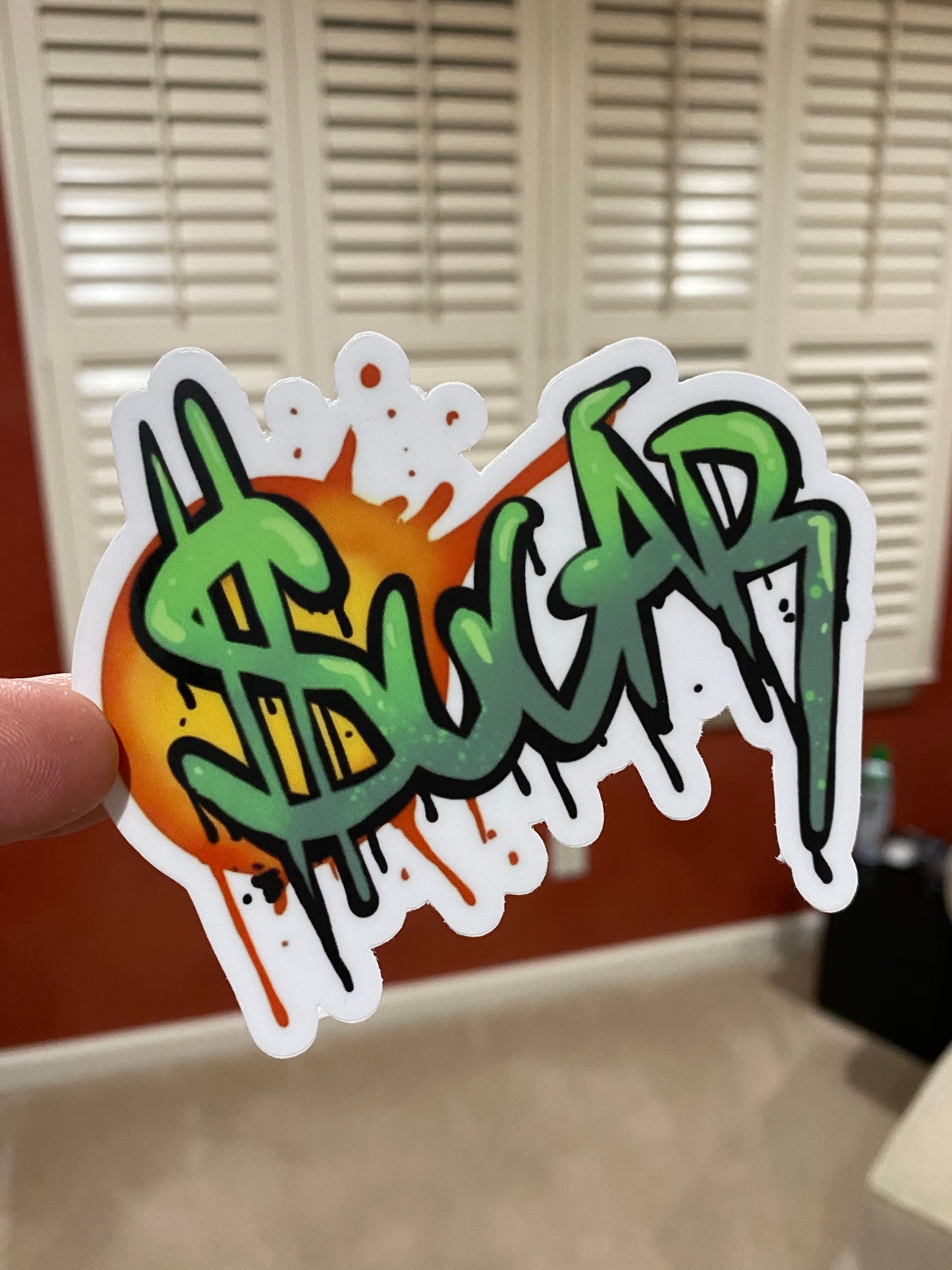 Sugar graffiti $ sticker boardwalk sweets collection - cotton candy sticker