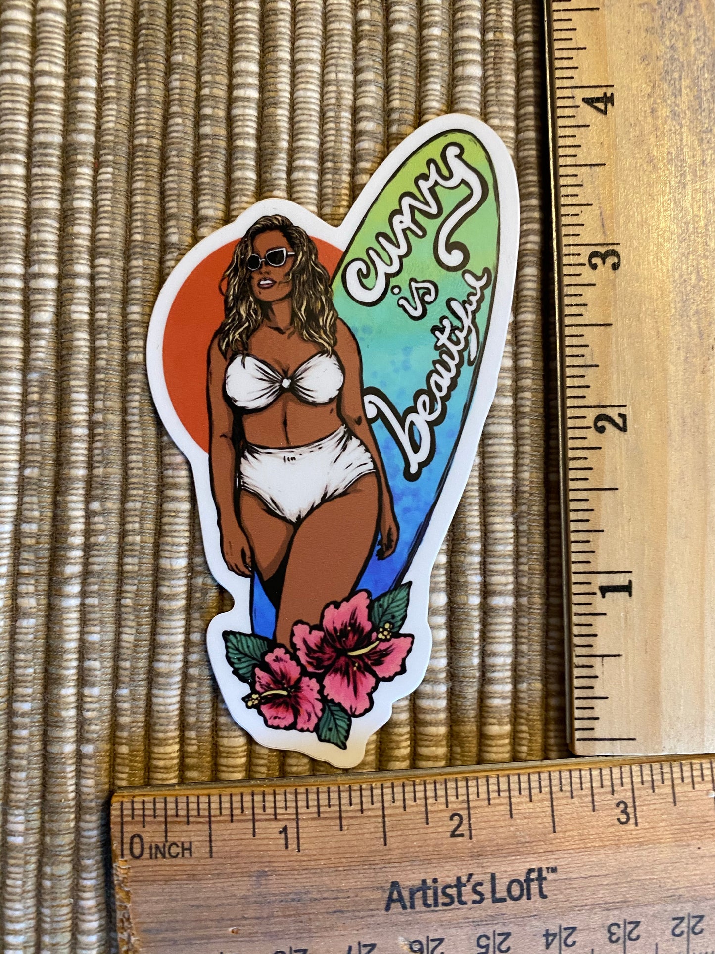 Curvy is beautiful sticker - embrace yourself - thick n curvy sticker