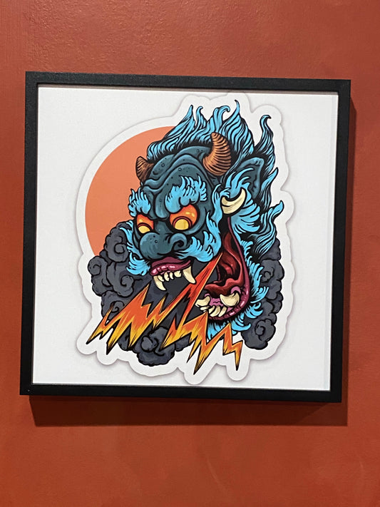 Japanese tattoo mythological dragon print  - Japanese tattoo art classic tattoo art sticker shop